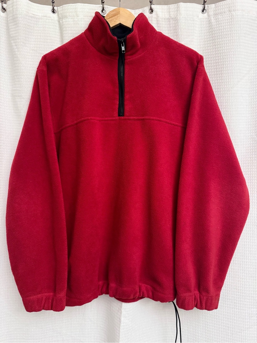Vintage Men's Quarter-Zip Mockneck Fleece Pullover (fits S/M)